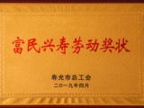 公司被授予“寿光市富民兴寿劳动奖状”荣誉称号